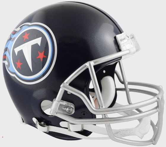 Tennessee Titans Football Helmet <B>Satin Navy Metallic</B>