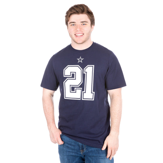 Dallas Cowboys Ezekiel Elliott #21 Authentic Name and Number Tee -2XL