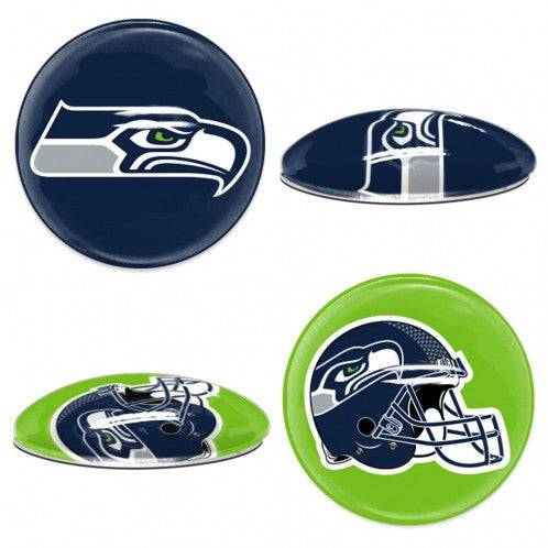 Seattle Seahawks Sports Dotts (1" Round Domed Glass Magnet Set) - 757 Sports Collectibles