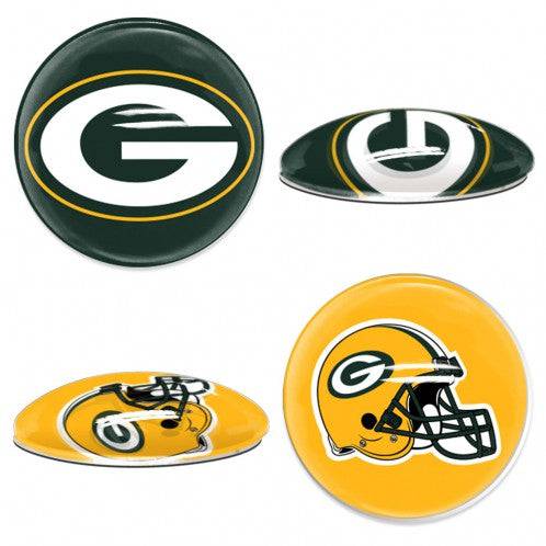 Green Bay Packers Sports Dotts (1" Round Domed Glass Magnet Set) - 757 Sports Collectibles