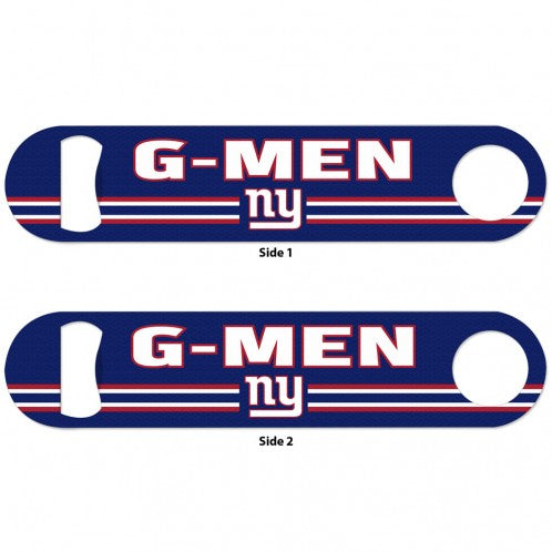 2 SIDED METAL BOTTLE OPENER -NEW YORK GIANTS