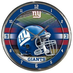 New York Giants Round Chrome Wall Clock (CDG)