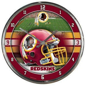 Washington Redskins Round Chrome Wall Clock (CDG)