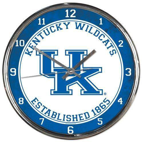 Kentucky Wildcats Round Chrome Wall Clock (CDG) - 757 Sports Collectibles