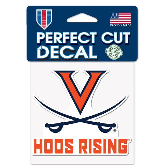 Virginia Cavaliers Perfect Cut Decal 4"x4" Hoos Rising Stickers