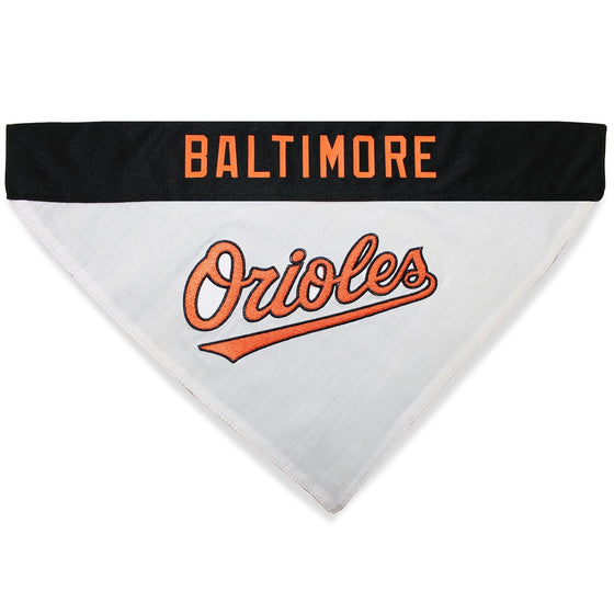 Baltimore Orioles REVERSIBLE Dog Bandana Pets First - 757 Sports Collectibles