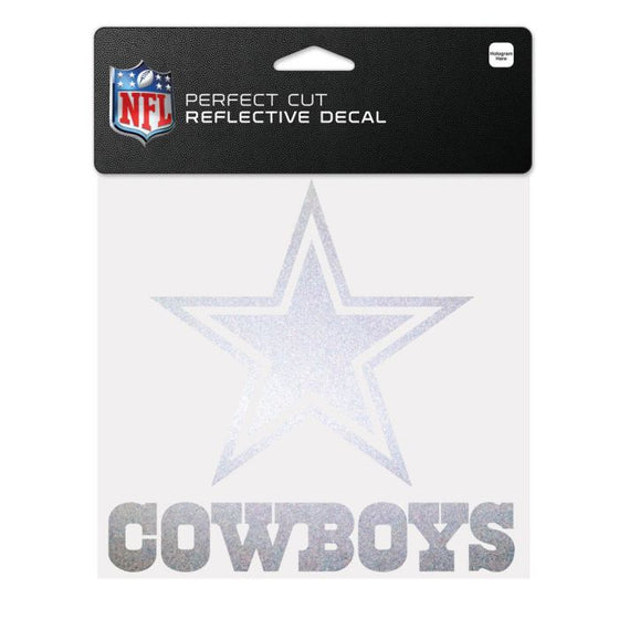 DALLAS COWBOYS REFLECTIVE PERFECT CUT 6" X 6" - 757 Sports Collectibles