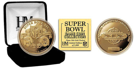Super Bowl XIX 24kt Gold Flip Coin - 757 Sports Collectibles