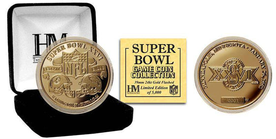 Super Bowl XXVI 24kt Gold Flip Coin - 757 Sports Collectibles