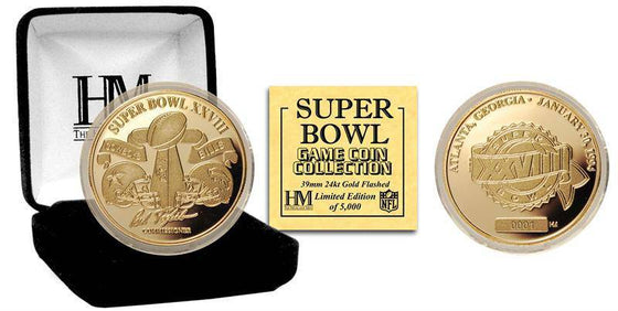 Super Bowl XXVIII 24kt Gold Flip Coin - 757 Sports Collectibles