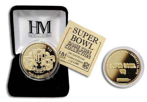 Super Bowl VII 24kt Gold Flip Coin - 757 Sports Collectibles