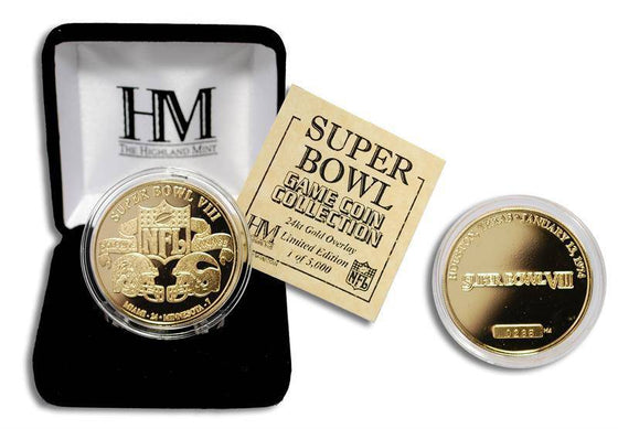 Super Bowl VIII 24kt Gold Flip Coin - 757 Sports Collectibles