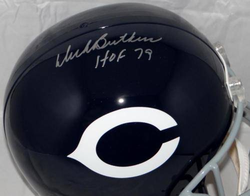 Dick Butkus Autographed Chicago Bears Full Size TB Helmet W/ HOF *Silver- JSA W - 757 Sports Collectibles