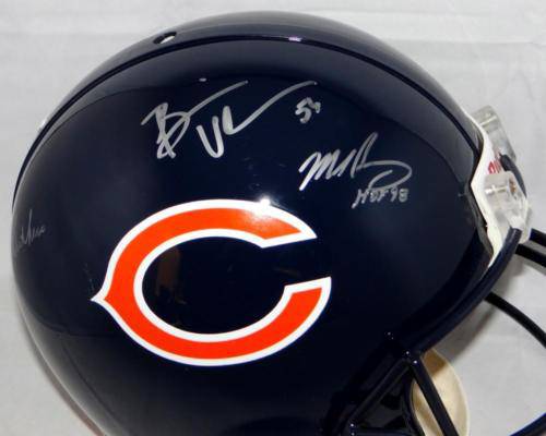 Singletary Urlacher Butkus Signed Chicago Bears F/S Proline Helmet-Schwartz Auth - 757 Sports Collectibles