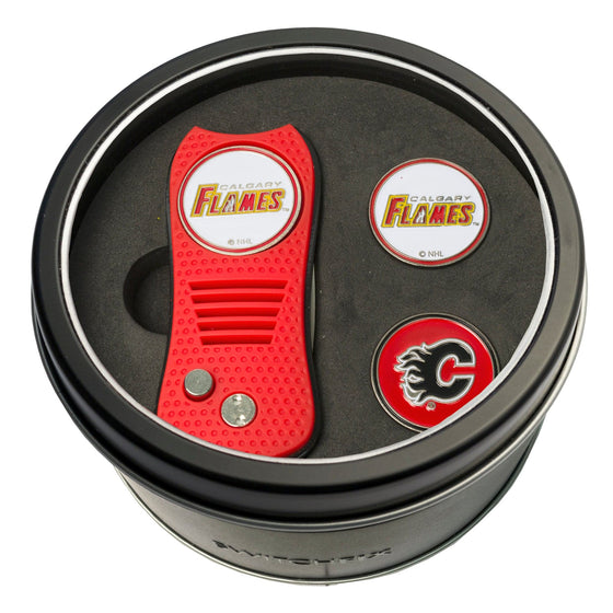 Calgary Flames Tin Set - Switchfix, 2 Markers - 757 Sports Collectibles