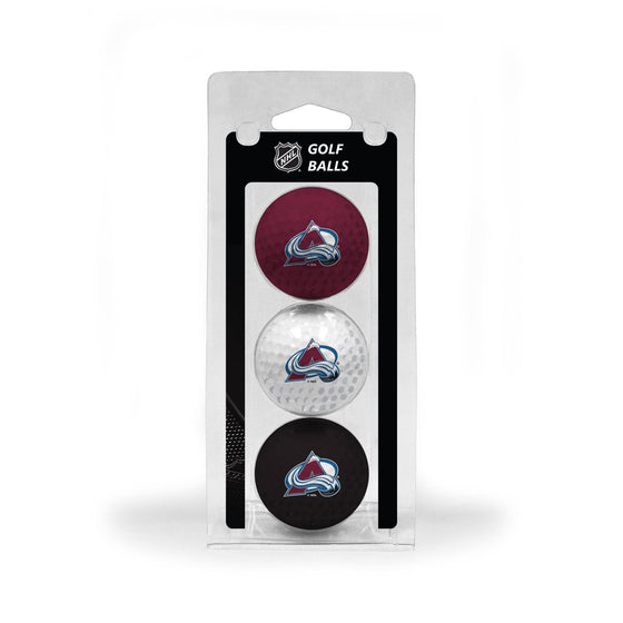 Colorado Avalanche 3 Golf Ball Pack - 757 Sports Collectibles