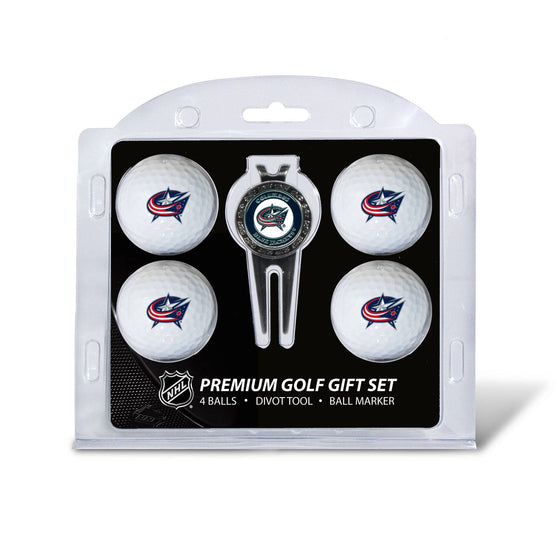 Columbus Blue Jackets 4 Golf Ball And Divot Tool Set - 757 Sports Collectibles