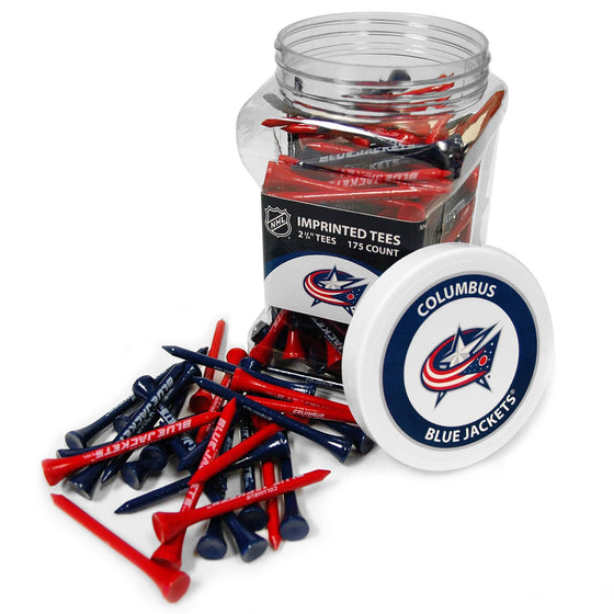 Columbus Blue Jackets Jar Of 175 Golf Tees - 757 Sports Collectibles