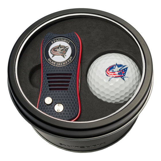 Columbus Blue Jackets Tin Set - Switchfix, Golf Ball - 757 Sports Collectibles