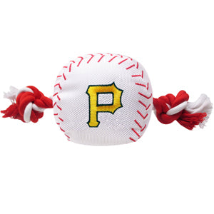 Pittsburgh Pirates Baseball Toy - Nylon w/rope Pets First