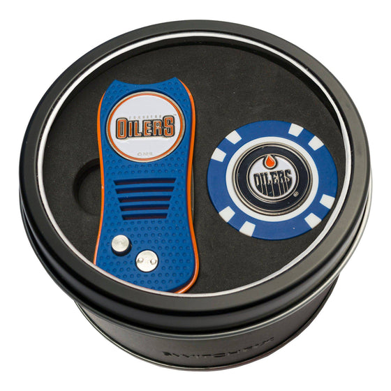 Edmonton Oilers Tin Set - Switchfix, Golf Chip - 757 Sports Collectibles