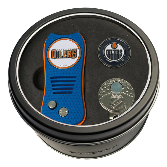 Edmonton Oilers Tin Set - Switchfix, Cap Clip, Marker - 757 Sports Collectibles