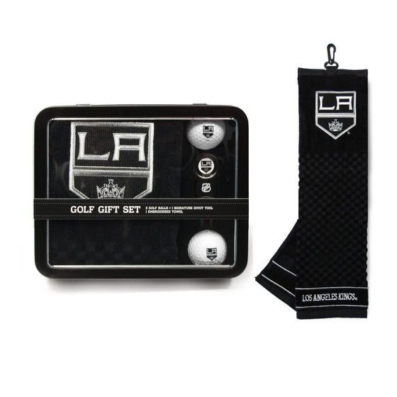 Los Angeles Kings Embroidered Golf Towel, 2 Golf Balls, And Divot Tool Set - 757 Sports Collectibles