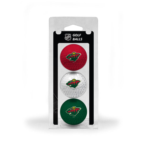 Minnesota Wild 3 Golf Ball Pack - 757 Sports Collectibles