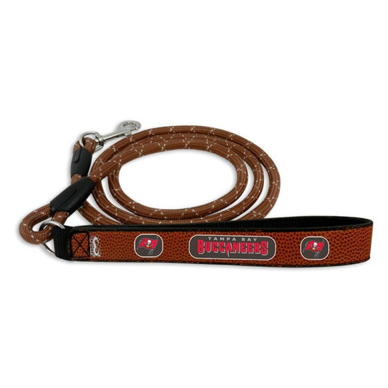 Tampa Bay Buccaneers Pet Leash Leather Frozen Rope Football Size Medium - 757 Sports Collectibles
