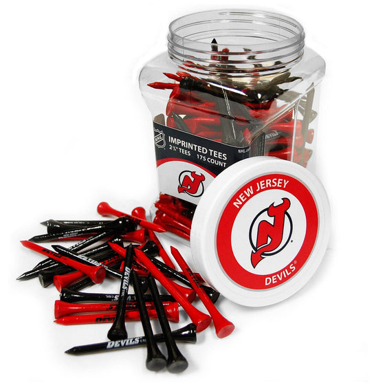New Jersey Devils Jar Of 175 Golf Tees - 757 Sports Collectibles