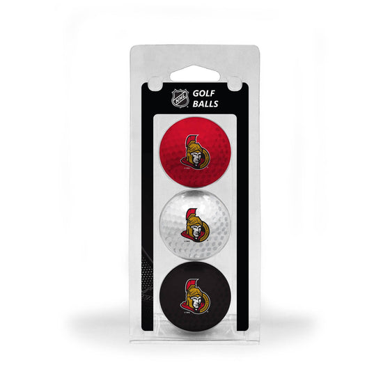 Ottawa Senators 3 Golf Ball Pack - 757 Sports Collectibles