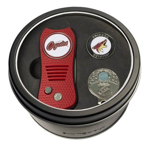 Arizona Coyotes Tin Set - Switchfix, Cap Clip, Marker - 757 Sports Collectibles