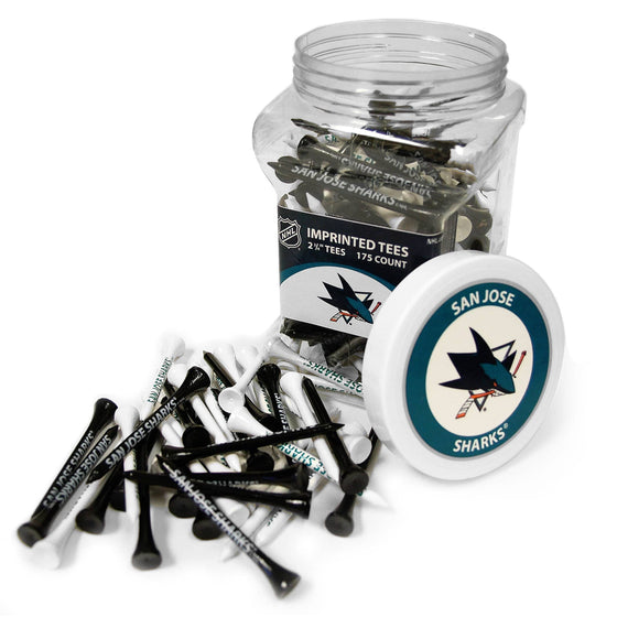 San Jose Sharks Jar Of 175 Golf Tees - 757 Sports Collectibles