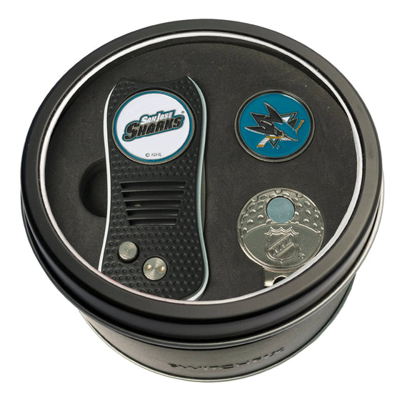 San Jose Sharks Tin Set - Switchfix, Cap Clip, Marker - 757 Sports Collectibles