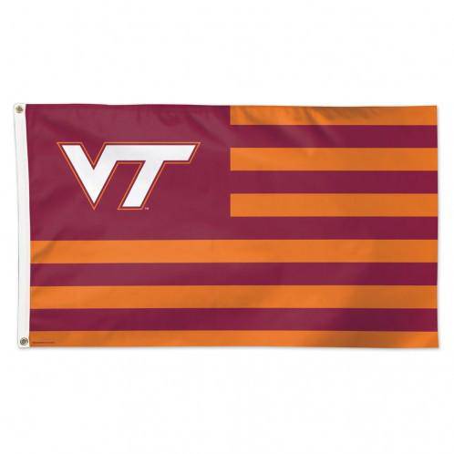 Virginia Tech Hokies 3'x5' Deluxe Stars & Stripes Flag - 757 Sports Collectibles