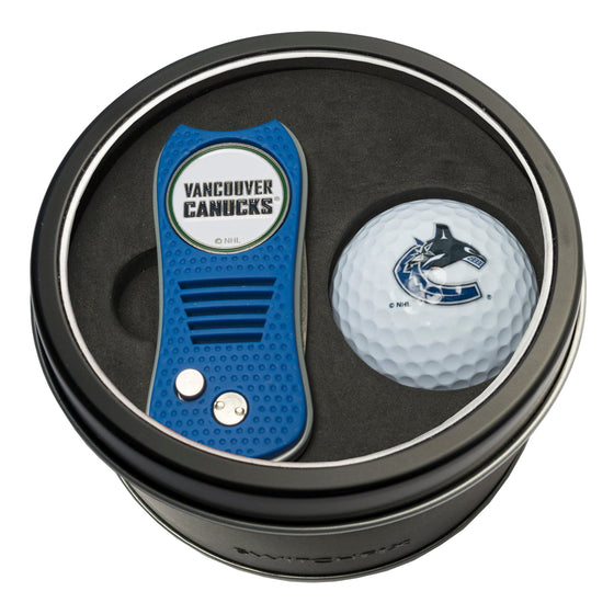 Vancouver Canucks Tin Set - Switchfix, Golf Ball - 757 Sports Collectibles