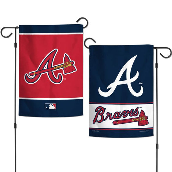 ATLANTA BRAVES GARDEN FLAGS 2 SIDED 12.5" X 18" - 757 Sports Collectibles