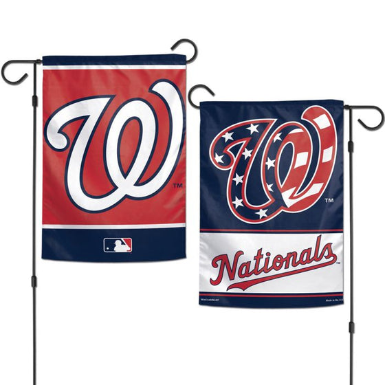 WASHINGTON NATIONALS GARDEN FLAGS 2 SIDED 12.5" X 18" - 757 Sports Collectibles