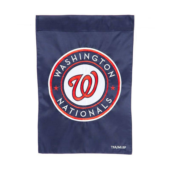 Washington Nationals 12.5"x18" 2 Sided Embroidered Applique Garden Flag (Waterproof) - 757 Sports Collectibles