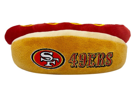 San Francisco 49ers Hot Dog Toy by Pets First - 757 Sports Collectibles