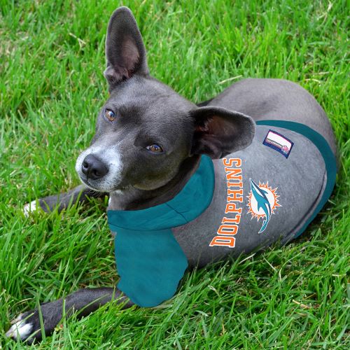 Miami Dolphins Hoody Dog Tee by Pets First - 757 Sports Collectibles