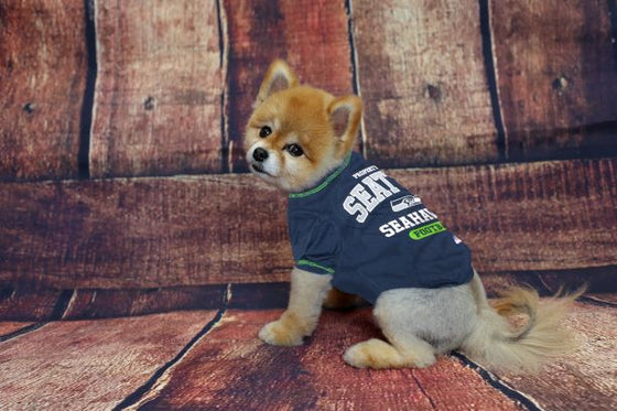 Seattle Seahawks Dog Tee Shirt by Pets First - 757 Sports Collectibles