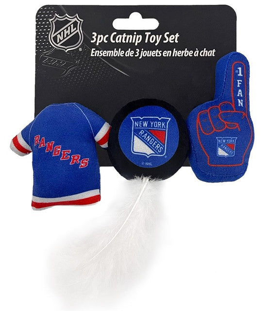 New York Rangers 3 pc Cat Nip Toy Pets First