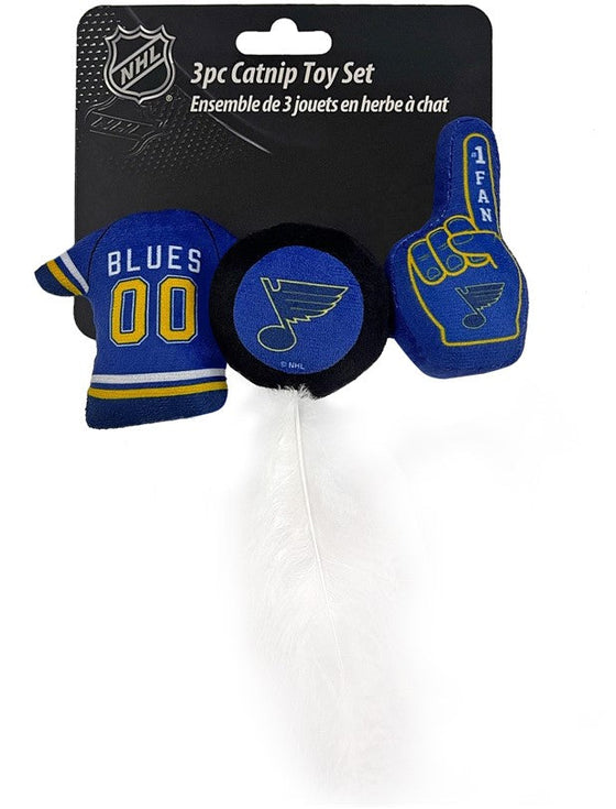 St. Louis Blues 3 pc Cat Nip Toy Pets First