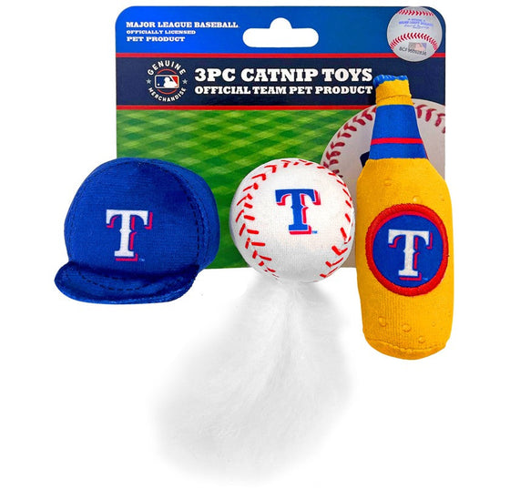 Texas Rangers 3 pc Cat Nip Toy Set Pets First