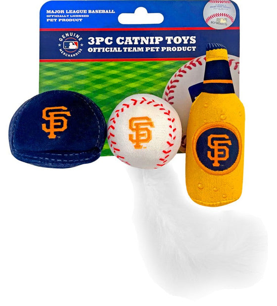 San Francisco Giants 3 pc Cat Nip Toy Set Pets First