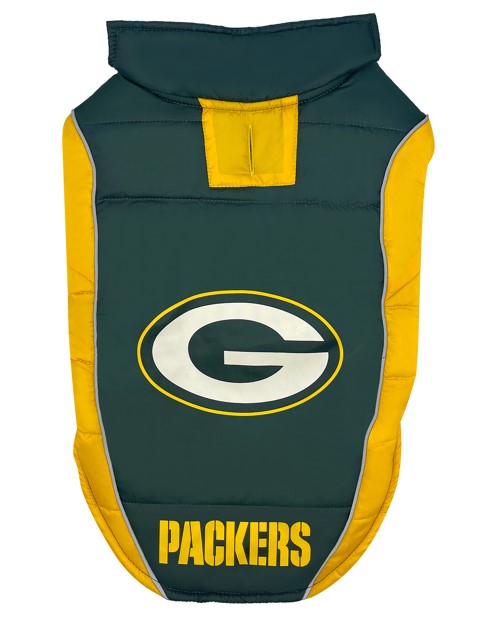 Green Bay Packers Puffer Vest Pets First