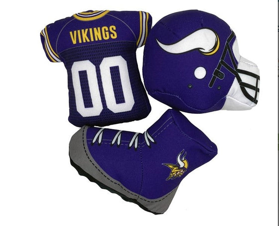 Minnesota Vikings 3 pc Locker Room Set Pets First - 757 Sports Collectibles