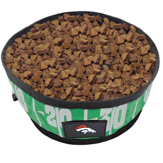 Denver Broncos Collapsible Pet Bowl by Pet First - 757 Sports Collectibles
