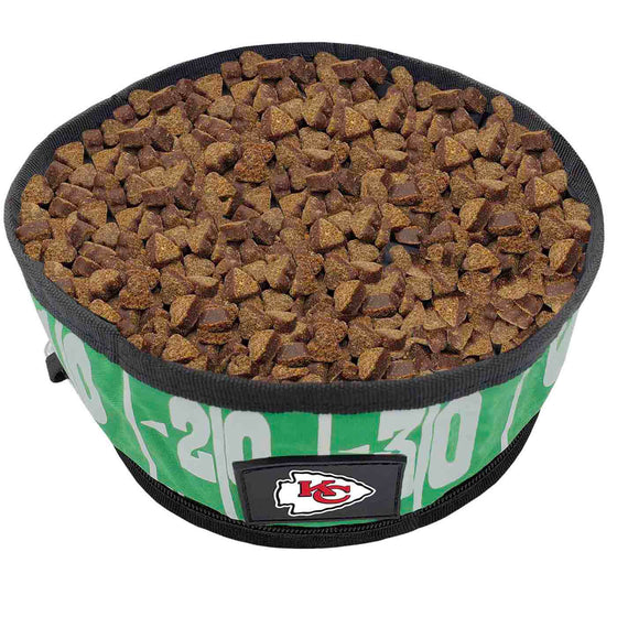 Kansas City Chiefs Collapsible Pet Bowl by Pet First - 757 Sports Collectibles